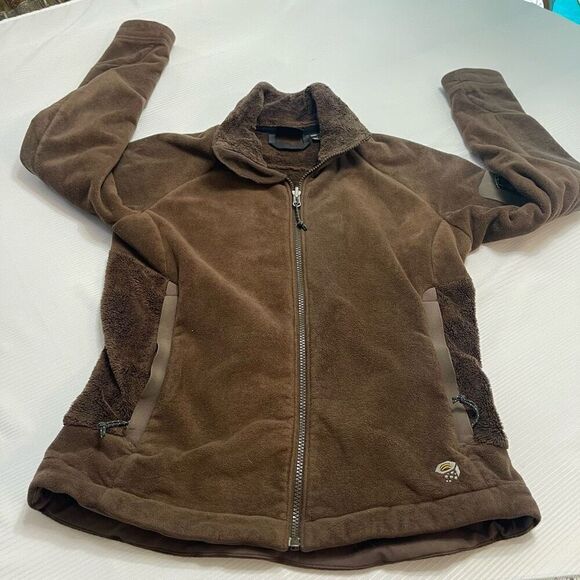 Mountain Hardwear Fleece Jacket Womens Small Brown Zip Up Long Sleeve Outdoor - Picture 3 of 10